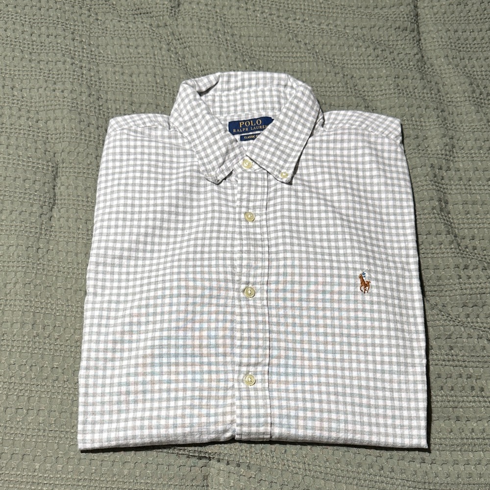 Polo by Ralph Lauren Light Gray Checkered Shirt